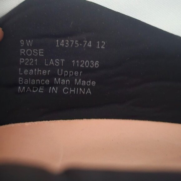 Drew Rose Black Metallic Foil Leather Hook & Loop Mary Jane Shoes Size 9W - Picture 11 of 11